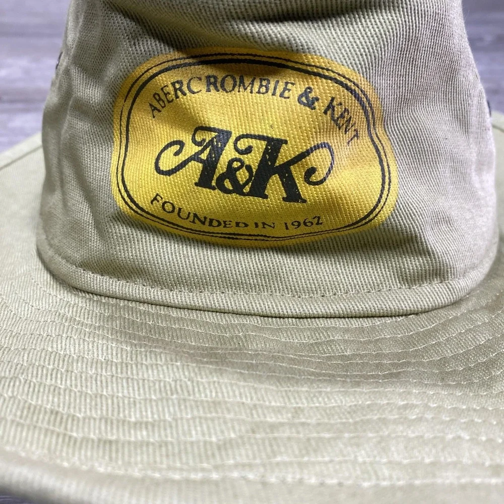 Abercrombie &‎ Kent Hat Boonie  Mens 7 1/2 Beige Safari Wide Brim Cotton